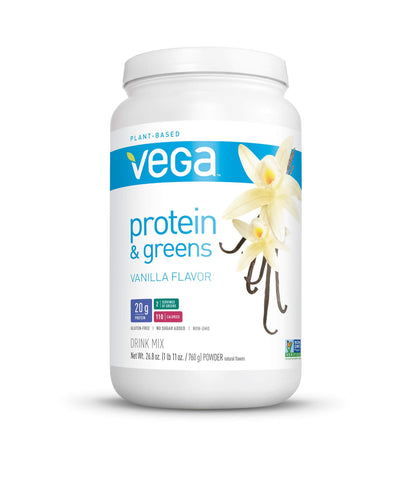 Vega Protein and Greens Powder - Vanilla - 26 Servings - Powerpills